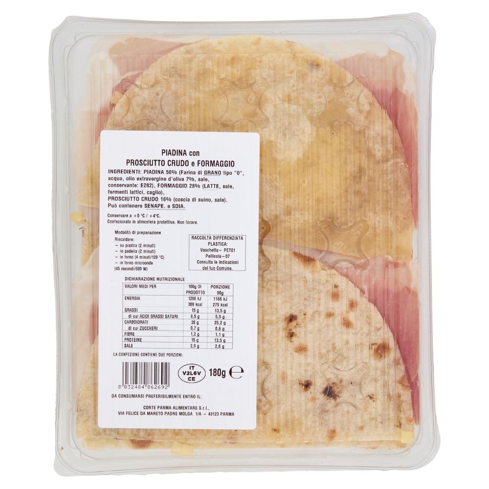 Amoretti Piadina crudo & formaggio 180 g